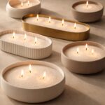 φυτικό κερί άμμος σε κεραμικά δοχεία