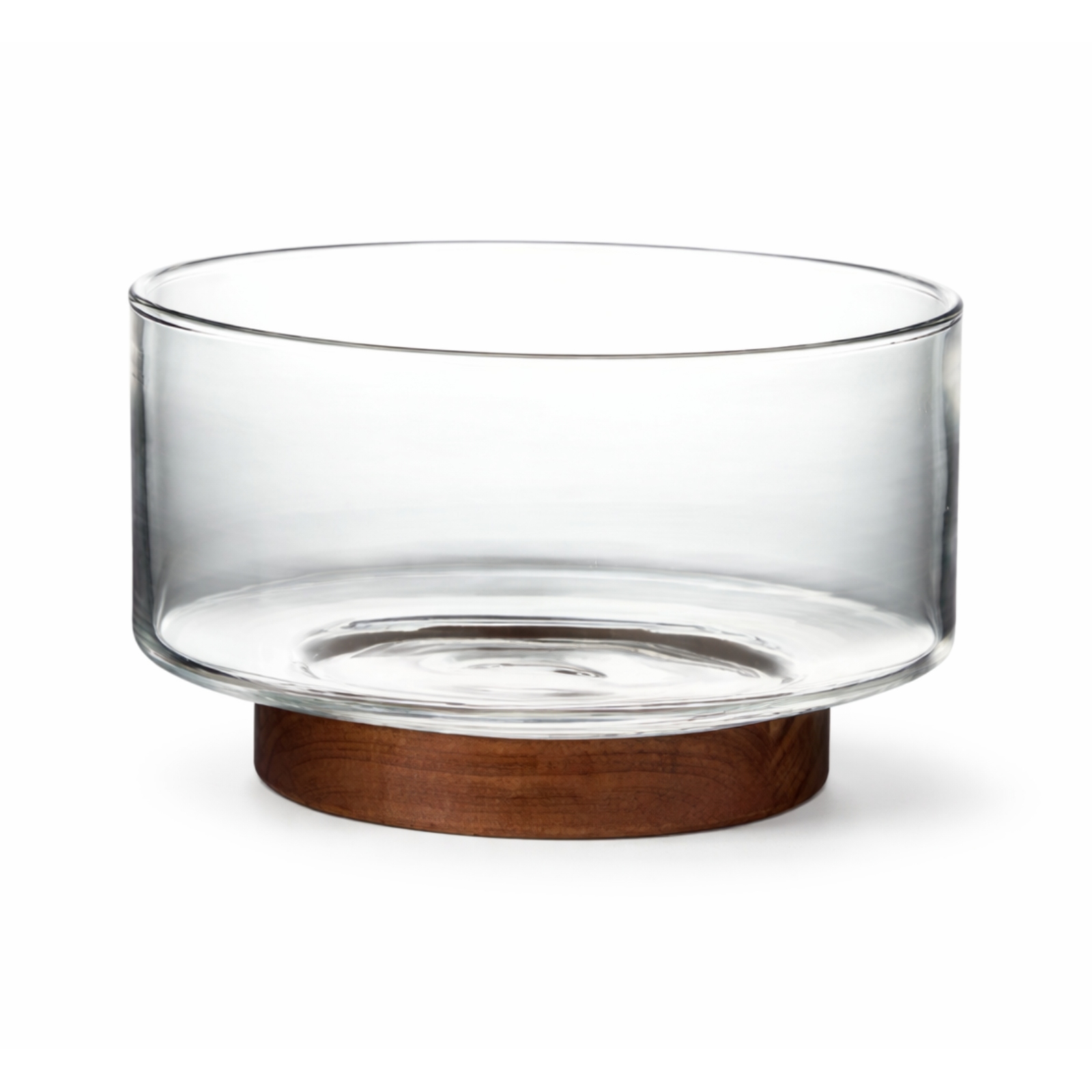 1 Γυάλινο μπόλ με Ξύλινη Βάση - Image 1