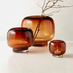 Amber Glass Γυάλινα Βάζα Σετ 3 τμχ - Image 10