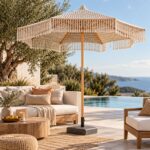 Ομπρέλα Boho Macramé 2,7m με Ξύλινο Σκελετό - Image 3